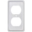 Plated Steel Toggle Switch Duplex Receptacle Cover (2-11/32" Width x 4-1/4" Length)