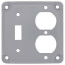 Toggle Switch and Duplex Receptacle Cover (4" x 4")