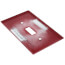 Red Emergency Oil Burner Cover Plate w/ white text (4.5" x 2.75")