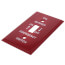 Red Emergency Oil Burner Cover Plate w/ white text (4.5" x 2.75")