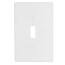 1-Gang Wall Plate, Midway Size, Nylon, Toggle Switch (White)