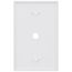 1-Gang Telephone & Coaxial Cable Wall Plate, Mid-Size, Polycarbonate - White