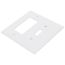 2-Gang Combination Toggle & Decorator Wall Plate, Mid-Size, Polycarbonate - White