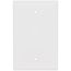 1-Gang Blank Wall Plate, Mid-Size, Polycarbonate - White