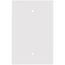 1-Gang Blank Wall Plate, Mid-Size, Polycarbonate - White