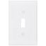 1-Gang Toggle Wall Plate, Mid-Size, Polycarbonate - White