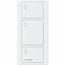 3-Button Original Pico Smart Remote, with Light Icons, PJ2-3B-GWH-L01, White