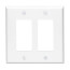 2-Gang Electrical Midway Wall Plate, Decora (Light Almond)