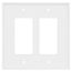 2-Gang Decora Wall Plate, GFCI, Thermoplastic Nylon (White)