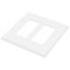 2-Gang Decora Wall Plate, GFCI, Thermoplastic Nylon (White)
