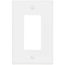 1-Gang Decorator & GFCI Wall Plate, Mid-Size, Polycarbonate - White