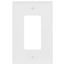 1-Gang Decorator & GFCI Wall Plate, Mid-Size, Polycarbonate - White