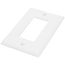 1-Gang Decorator & GFCI Wall Plate, Mid-Size, Polycarbonate - White