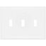 3-Gang Toggle Wall Plate, Mid-Size, Polycarbonate - White