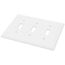 3-Gang Toggle Wall Plate, Mid-Size, Polycarbonate - White