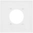 2-Gang 2.15" Dia. Single Receptacle Wall Plate, Mid-Size, Polycarbonate - White
