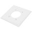 2-Gang 2.15" Dia. Single Receptacle Wall Plate, Mid-Size, Polycarbonate - White