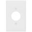 1-Gang 1.40" Dia. Single Receptacle Wall Plate, Mid-Size, Polycarbonate - White