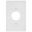 1-Gang 1.40" Dia. Single Receptacle Wall Plate, Mid-Size, Polycarbonate - White