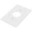 1-Gang 1.40" Dia. Single Receptacle Wall Plate, Mid-Size, Polycarbonate - White