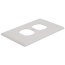 1-Gang Wall Plate, Midway Size, Thermoplastic Nylon, Duplex Receptacle (White)