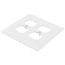 2-Gang Duplex Receptacle Wall Plate, Mid-Size, Polycarbonate - White