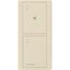 2-Button Pico Smart Remote with Night Light, with Light Icons, PJN-2B-GLA-L01, Light Almond
