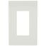 2-Gang Decorator Wall Plate, Screwless, Mid-Size, Polycarbonate - White