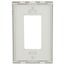 2-Gang Decorator Wall Plate, Screwless, Mid-Size, Polycarbonate - White
