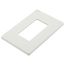 2-Gang Decorator Wall Plate, Screwless, Mid-Size, Polycarbonate - White