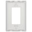 1-Gang Decorator Wall Plate, Screwless, Mid-Size, Polycarbonate - White
