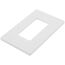 1-Gang Decorator Wall Plate, Screwless, Mid-Size, Polycarbonate - White