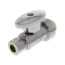 1/2" Nom Push Connect x 3/8" OD Comp. 1/4 Turn Straight Stop (Chrome Plated)