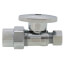 1/2" Nom CPVC x 3/8" OD Comp. 1/4 Turn Straight Stop, Lead Free (Chrome)