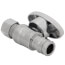 1/2" Expansion PEX x 3/8" OD Comp 1/4 Turn Straight Stop (Chrome Plated)