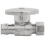 1/2" Expansion PEX x 3/8" OD Comp 1/4 Turn Straight Stop (Chrome Plated)