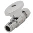1/2" Expansion PEX x 3/8" OD Comp 1/4 Turn Straight Stop (Chrome Plated)