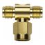 Coaxial Connector, Jack x Plug x Jack Coupler, 50, Tee, Gold, Beryllium Copper, Gold, 72969