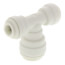 1/4" x 1/4" x 3/8" Polypropylene Reducing Tee
