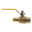 3/4" Expansion PEX x 3/4" Copper Brass Ball Valve (Lead Free)