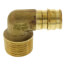 1/2" Expansion PEX x 1/2" MIP Elbow (Lead Free Brass)