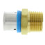 1/2" PEX Press x 1/2" Male Adapter w/ Attached Sleeve (Lead Free)