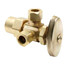 1/2" Nominal CPVC x 3/8" OD Comp. x 3/8" OD Comp. Multi-Turn Dual Outlet Stop Valve, Lead Free (Rough Brass)