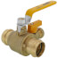 1-1/4" Press Ball Valve w/ Hose Drain (Lead Free)