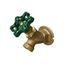 3/4" FPT Brass Sillcock, Green Handle (Lead Free)