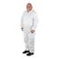 ProShield 50 NB127S Coverall w/ Respirator Fit Hood, Elastic Wrists and Ankles, Storm Flap, White, Medium (Pack of 25)