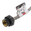 PRO1F12CS 12" Click Seal Braided Stainless Steel Hose Faucet Connector (3/8" Compression x 1/2" FIP)