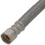PRO1F12 12" Braided Stainless Steel Hose Faucet Connector (3/8" Compression x 1/2" FIP)