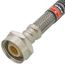 12" Pro-Series Braided Stainless Steel Hose Toilet Connector w/ Metal Nut (3/8" Compression x 7/8" Ballcock)