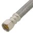 16" Pro-Series Braided Stainless Steel Hose Toilet Connector w/ Metal Nut (3/8" Compression x 7/8" Ballcock)